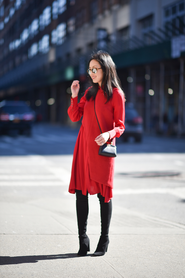 red-dress-over-the-knee-boots