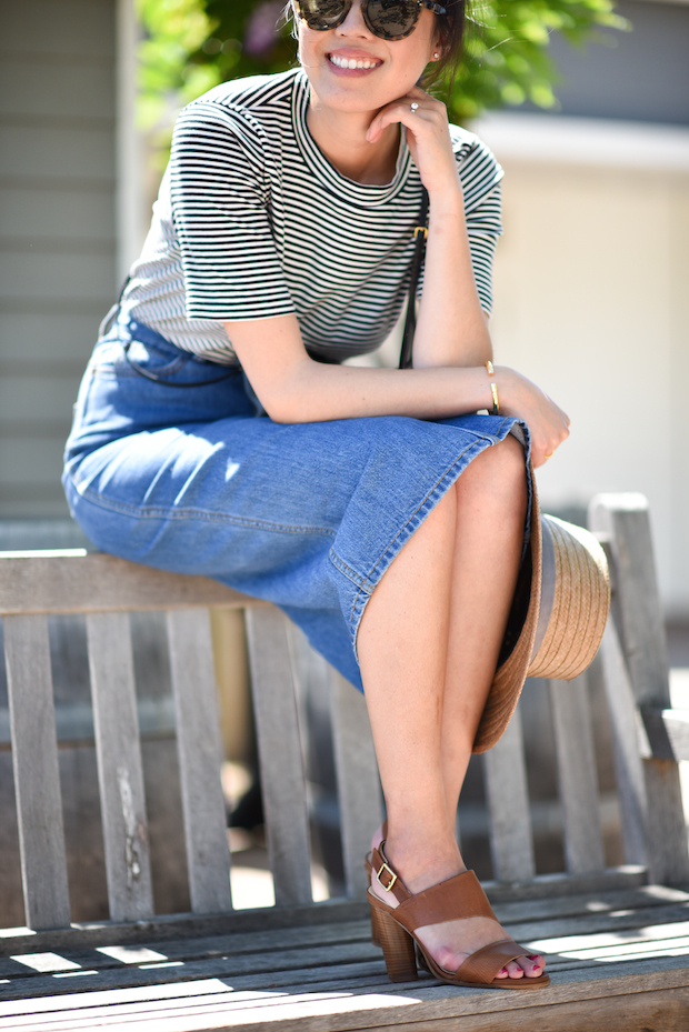 spring-outfit-denim-skirt-striped-shirt-1